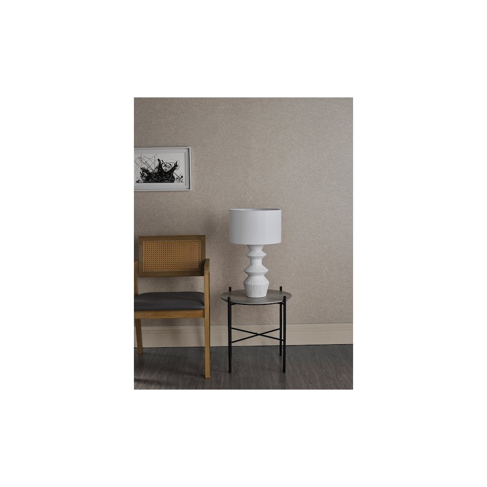 BID422 Bidelia Table Lamp Matt White With Shade