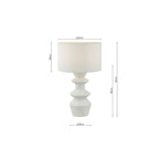 BID422 Bidelia Table Lamp Matt White With Shade