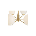 BOM0635 Bombazine 6 Light Pendant Natural Brass and Opal Glass