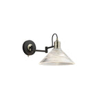 BOY7175 Boyd Wall Light Antique Brass and Ribbed Glass