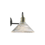 BOY7175 Boyd Wall Light Antique Brass and Ribbed Glass