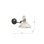 BOY7175 Boyd Wall Light Antique Brass and Ribbed Glass