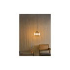 DEM0106 Demarius Pendant Natural Brass and Amber Glass