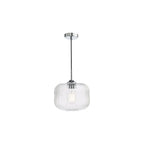 DEM0108 Demarius Pendant Polished Chrome and Clear Glass