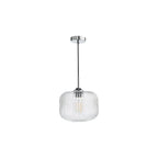 DEM0108 Demarius Pendant Polished Chrome and Clear Glass