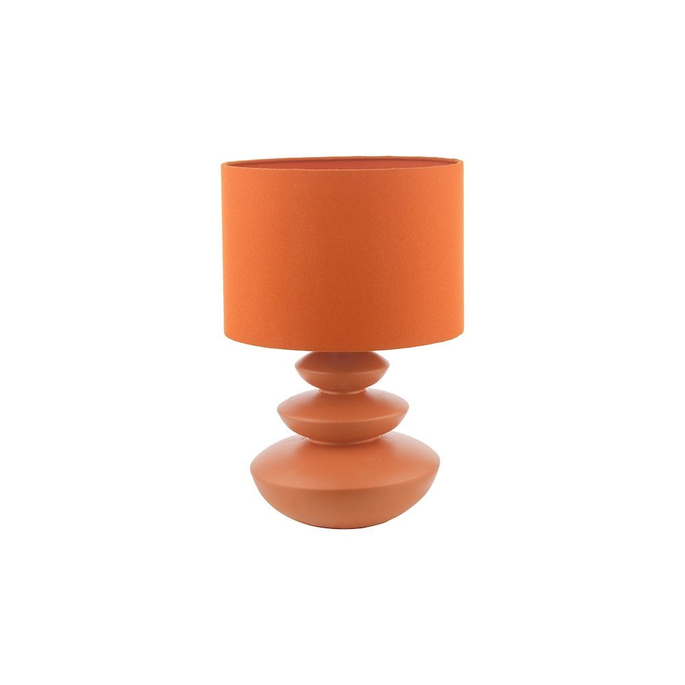 DIS4211 Discus Ceramic Table Lamp Orange With Shade