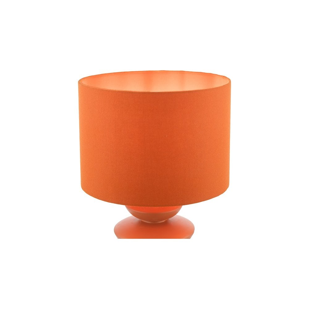 DIS4211 Discus Ceramic Table Lamp Orange With Shade