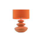 DIS4211 Discus Ceramic Table Lamp Orange With Shade