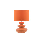 DIS4211 Discus Ceramic Table Lamp Orange With Shade