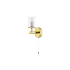 ELB0735 Elba Bathroom Wall Light Polished Gold Glass IP44