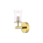 ELB0735 Elba Bathroom Wall Light Polished Gold Glass IP44