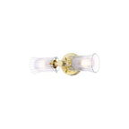 ELB0935 Elba Bathroom 2 Light Wall Light Polished Gold Glass IP44
