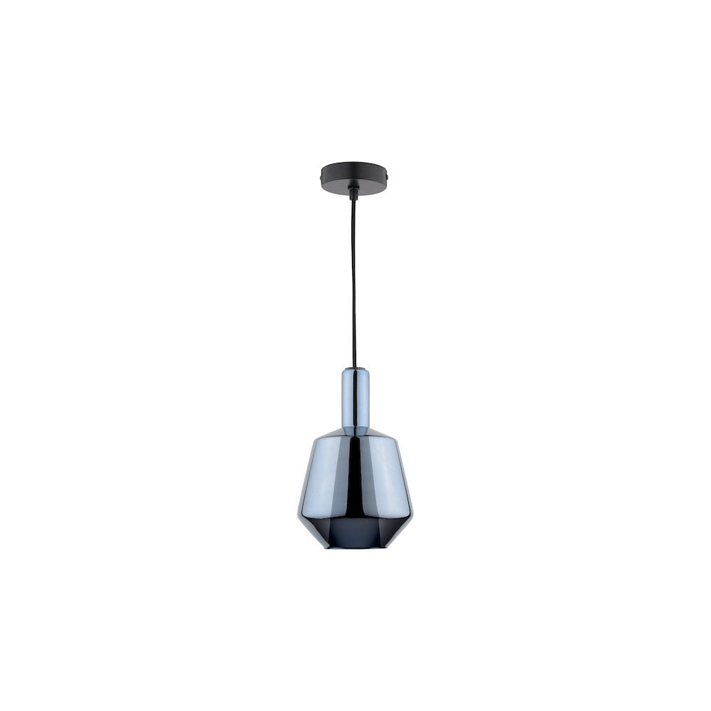 ESM0123 Esmeralda Single Pendant Blue Glass and Opal Glass