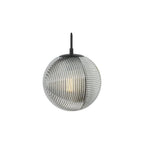 EVA0122 Evander Single Pendant Matt Black and Smoked Glass