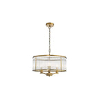 EVE0363 Evelyn 3 Light Pendant Antique Bronze and Glass