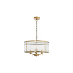 EVE0363 Evelyn 3 Light Pendant Antique Bronze and Glass
