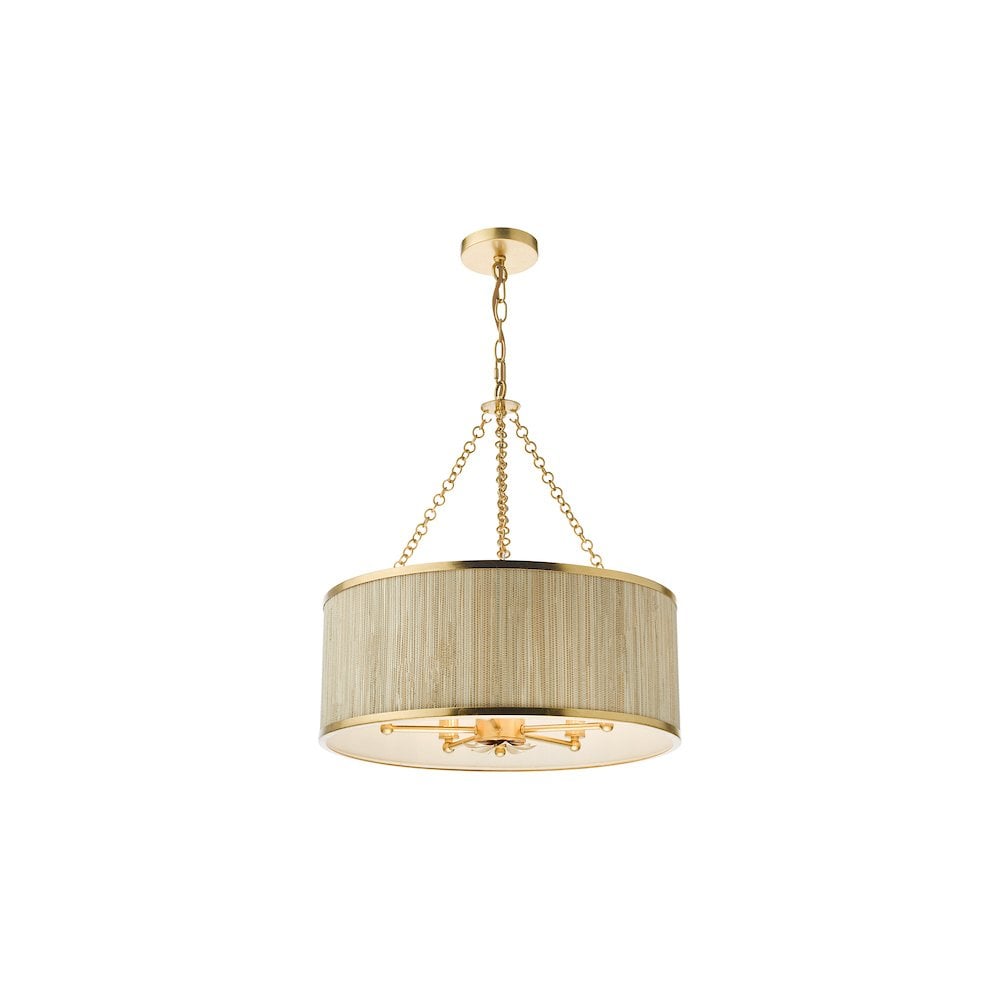 FEN0535 Fenella 5 Light Pendant Gold Leaf