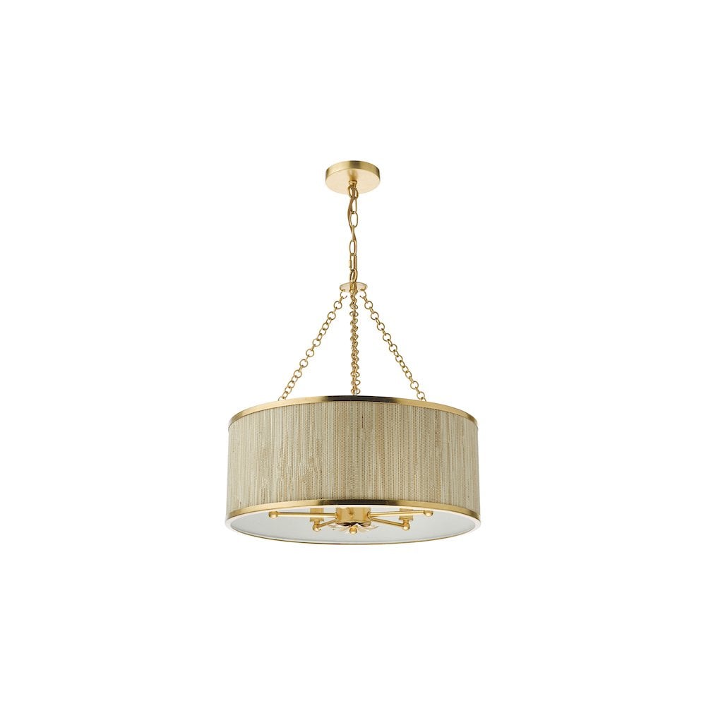 FEN0535 Fenella 5 Light Pendant Gold Leaf