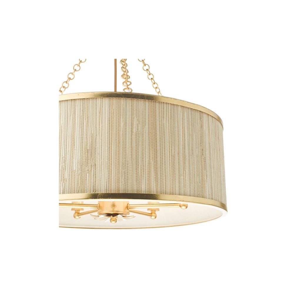 FEN0535 Fenella 5 Light Pendant Gold Leaf