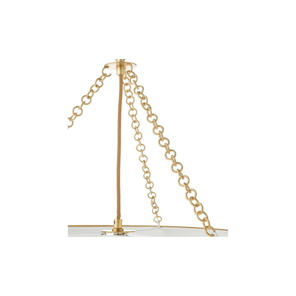 FEN0535 Fenella 5 Light Pendant Gold Leaf