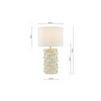 GEO422 Georgina Table Lamp White With Shade