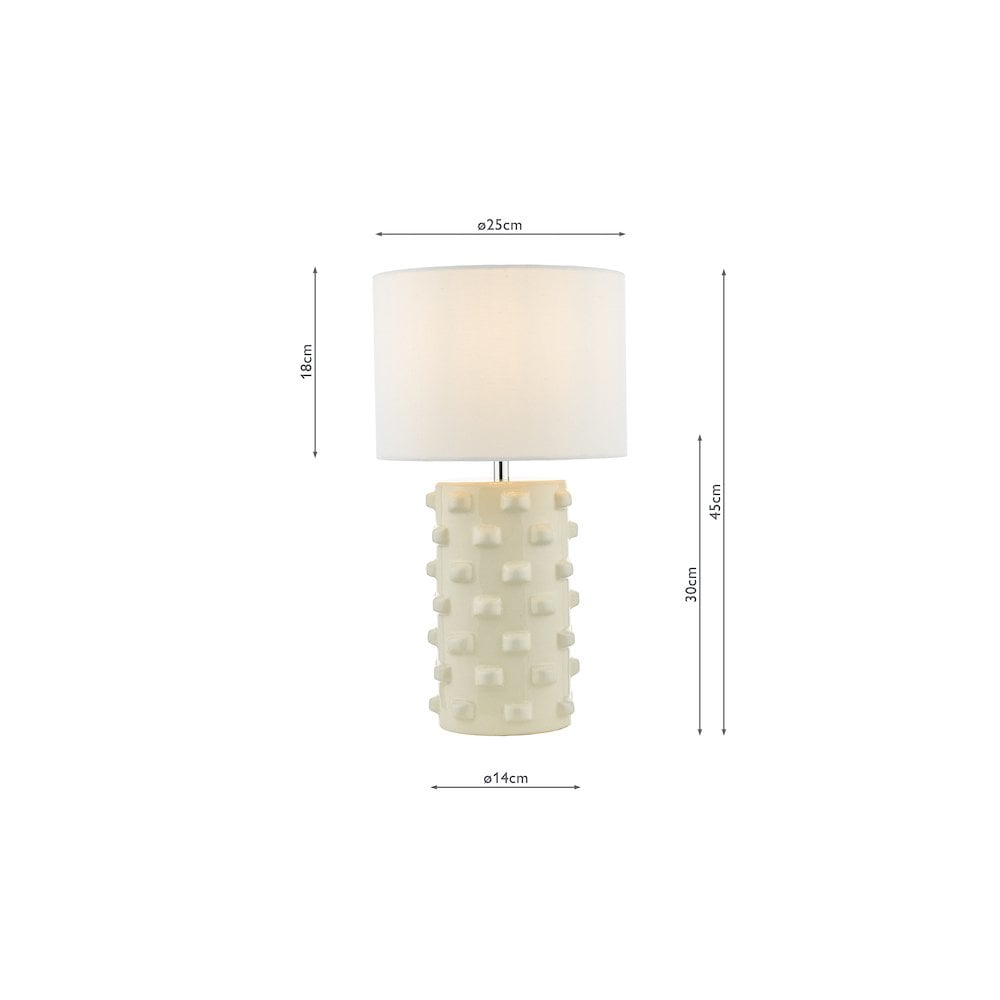 GEO422 Georgina Table Lamp White With Shade