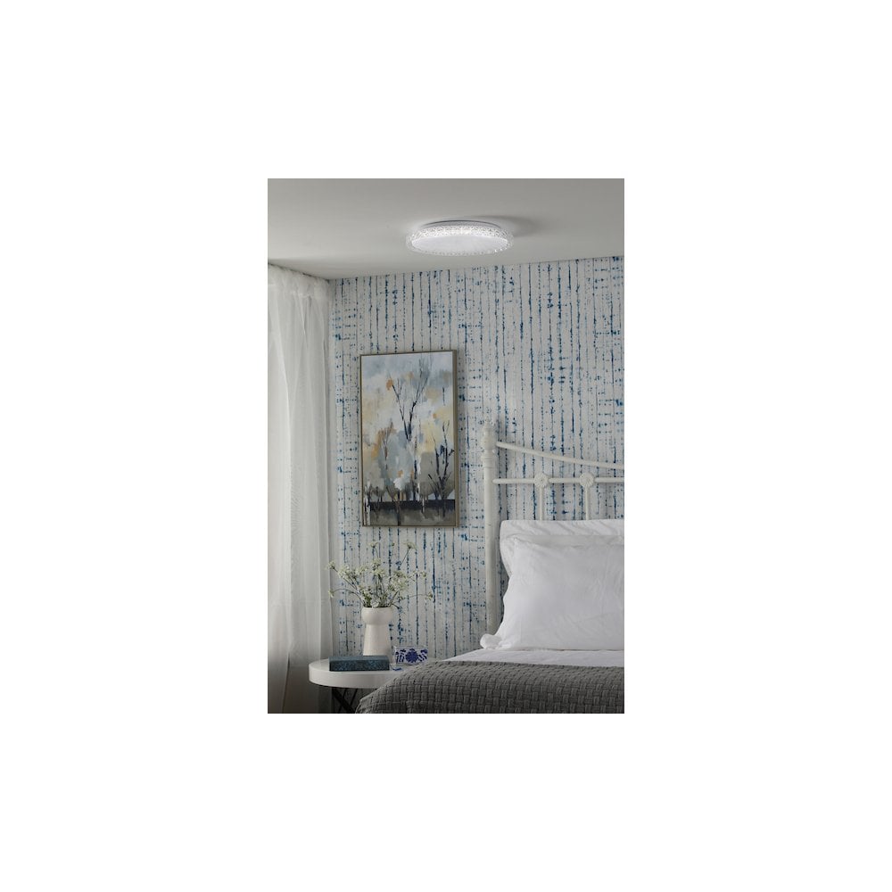 IBE502 Iben Flush White Acrylic With Colour Changing LED