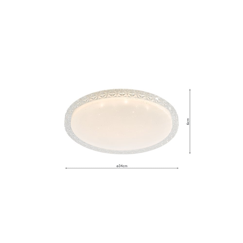 IBE502 Iben Flush White Acrylic With Colour Changing LED