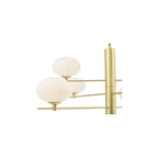 JAS0635 Jasper 6 Light Pendant Satin Gold and Opal Glass