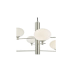 JAS0646 Jasper 6 Light Pendant Satin Nickel and Opal Glass