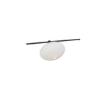 JAS5322 Jasper 3 Light Semi Flush Matt Black Opal glass
