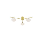 JAS5335 Jasper 3 Light Semi-Flush Satin Gold and Opal Glass