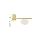JAS5335 Jasper 3 Light Semi-Flush Satin Gold and Opal Glass