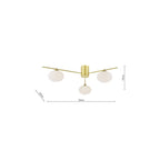 JAS5335 Jasper 3 Light Semi-Flush Satin Gold and Opal Glass