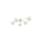 JAS5435 Jasper 5 Light Semi-Flush Satin Gold and Opal Glass