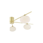 JAS5435 Jasper 5 Light Semi-Flush Satin Gold and Opal Glass