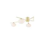 JAS5435 Jasper 5 Light Semi-Flush Satin Gold and Opal Glass