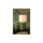 JAY4224 Jayden Table Lamp Green Reactive Glaze With Shade