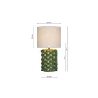 JAY4224 Jayden Table Lamp Green Reactive Glaze With Shade