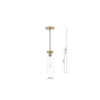 JOD0163 Jodelle Pendant Polished Bronze and Glass (S)