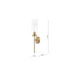JOD0763 Jodelle Wall Light Polished Bronze and Glass