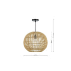 KES0129 Kesler Pendant Rattan