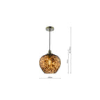 LEA0106 Leandra Pendant Tortoiseshell Glass and Antique Brass