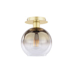 LYC0135 Lycia Semi-Flush Polished Gold and Gold Ombre Glass