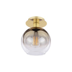 LYC0135 Lycia Semi-Flush Polished Gold and Gold Ombre Glass