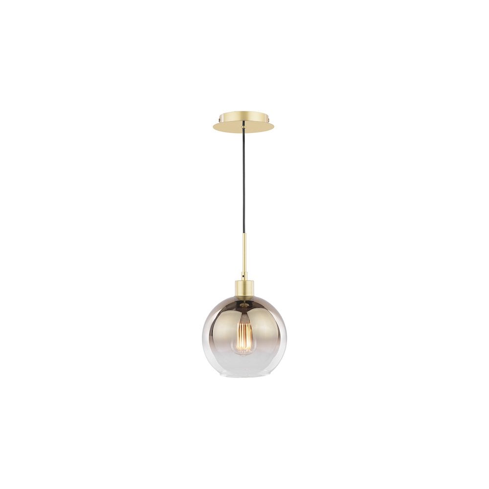 LYC8635 Lycia Pendant Polished Gold and Gold Ombre Glass