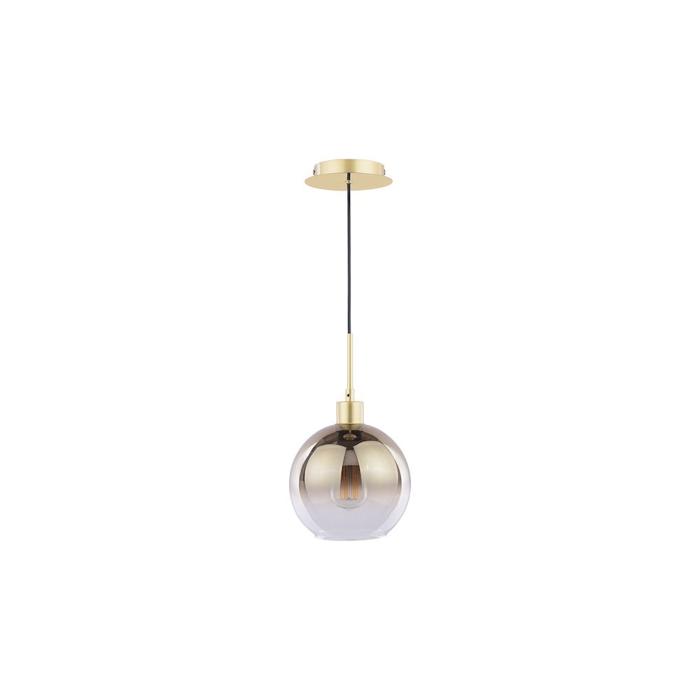 LYC8635 Lycia Pendant Polished Gold and Gold Ombre Glass