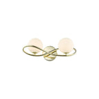 LYS0935 Lysandra 2 Light Wall Light Polished Gold and Opal Glass