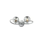 LYS0950 Lysandra 2 Light Wall Light Polished Chrome and Smoked Glass