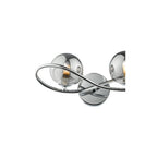 LYS0950 Lysandra 2 Light Wall Light Polished Chrome and Smoked Glass